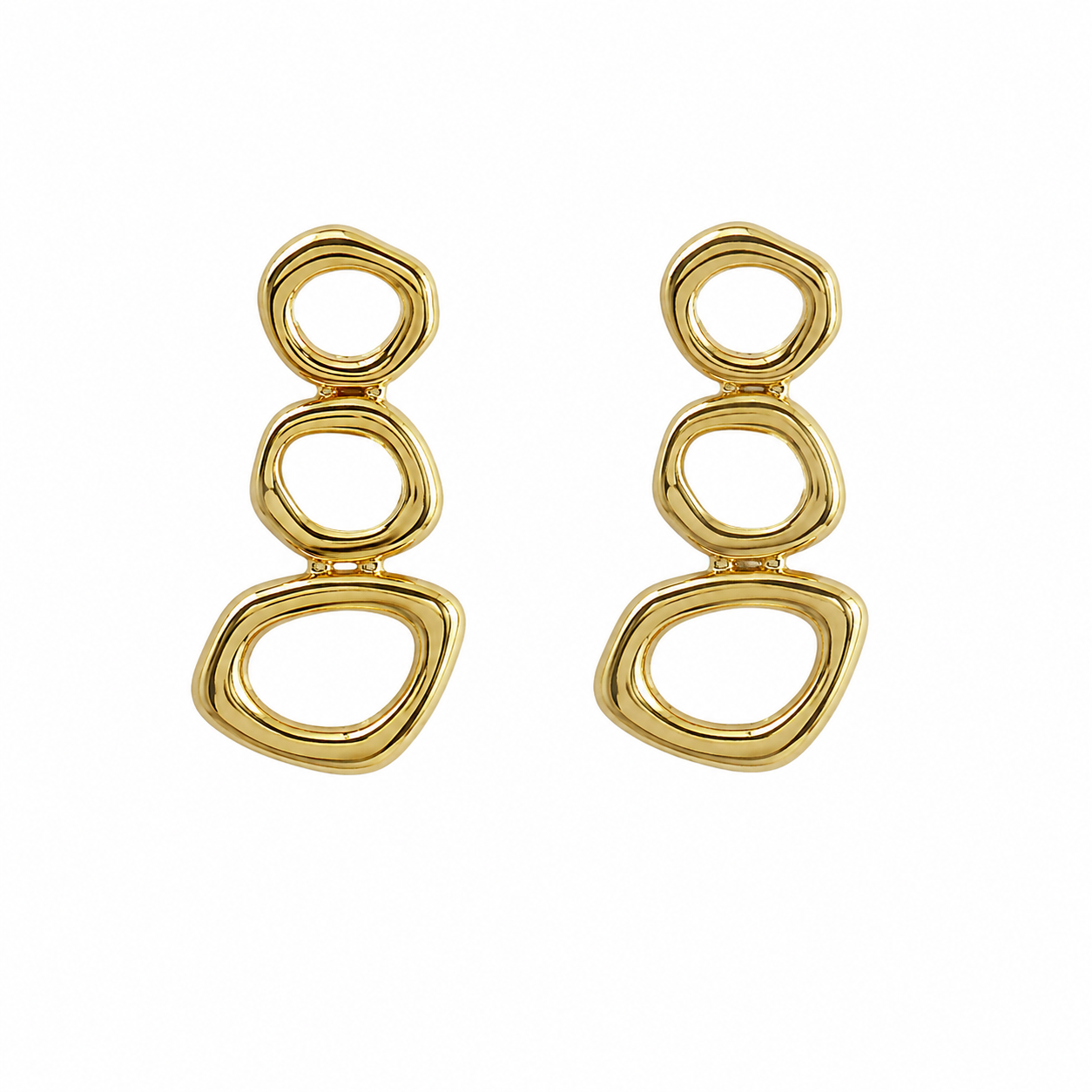 Bubble Gold Earrings | Melted Organic Sculptural Jewelry