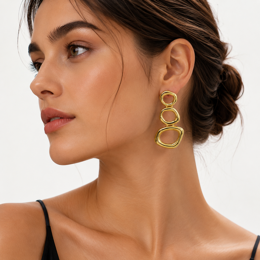 Bubble Gold Earrings | Melted Organic Sculptural Jewelry