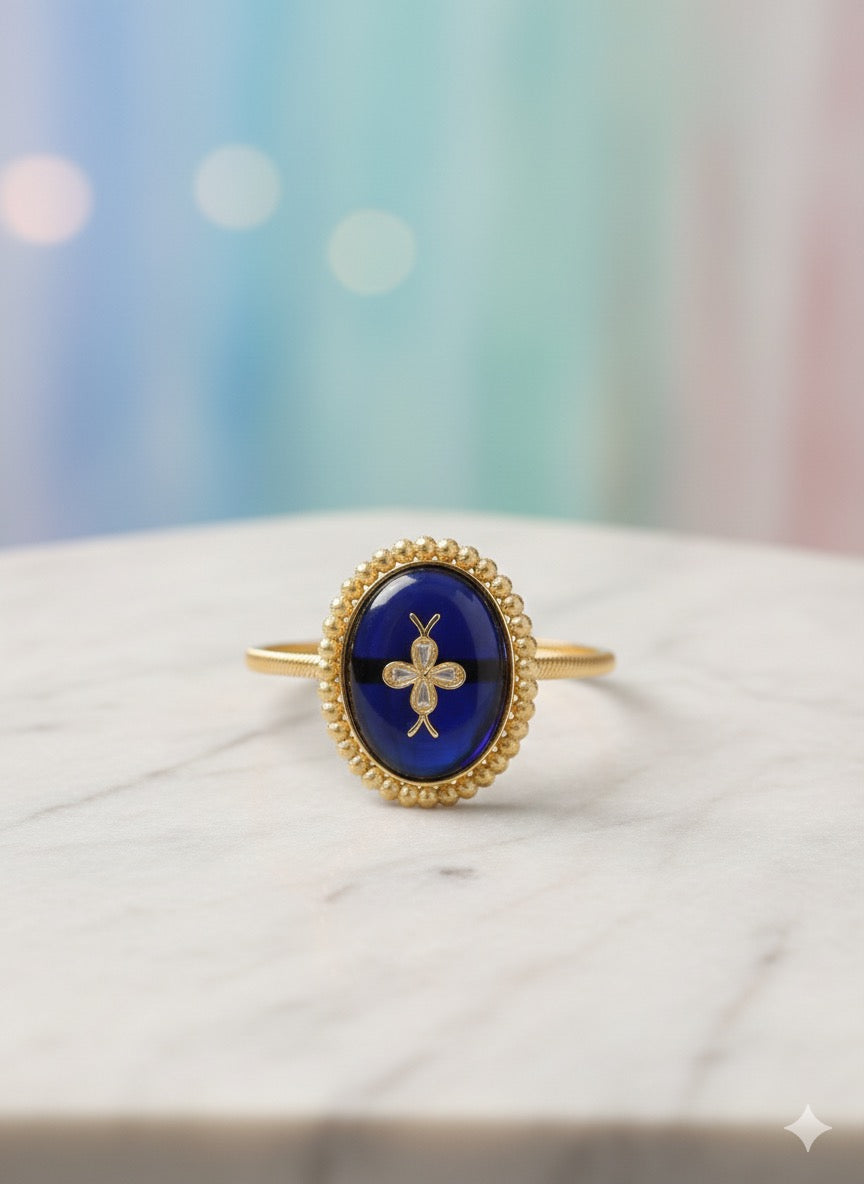 Kundan Meenakari Statement Kada | Handcrafted Floral Enamel Openable Bangle – Manikundala