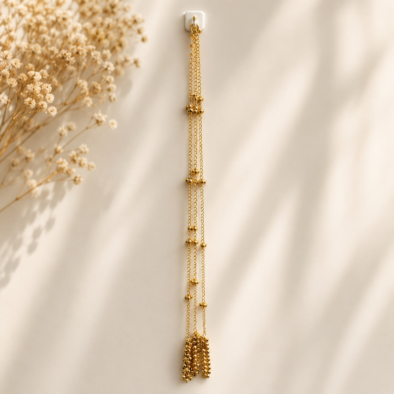Kashmiri Paranda with Ghunghroo for Women, Gold Plated Traditional Hair Accessory for Bridal, Mehndi, Haldi & Wedding.