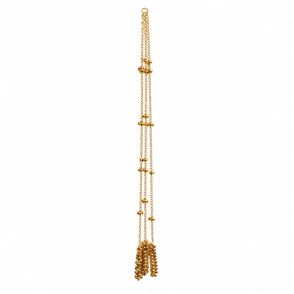 Kashmiri Paranda with Ghunghroo for Women, Gold Plated Traditional Hair Accessory for Bridal, Mehndi, Haldi & Wedding.